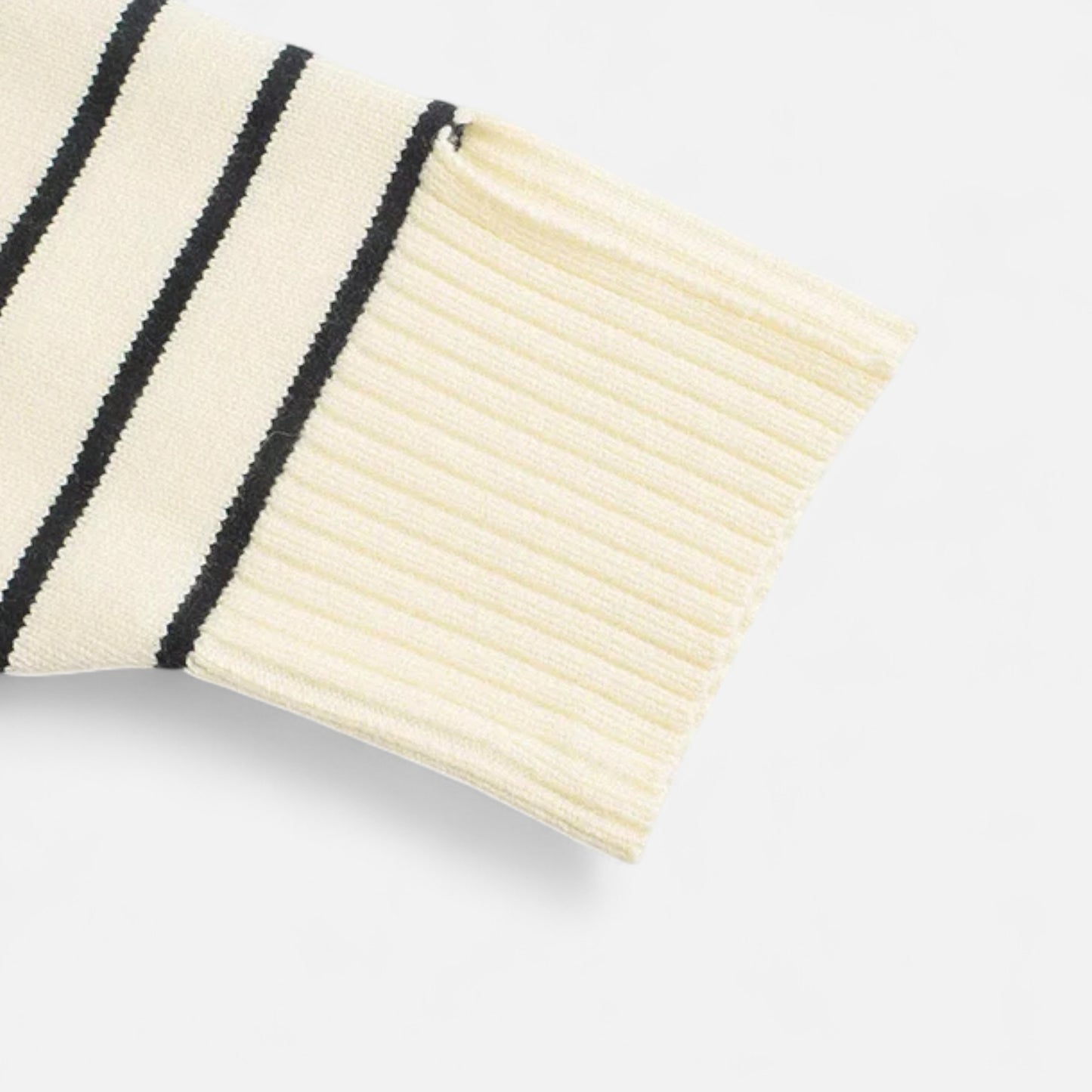 Masimon | Women’s Zip-Up Sweater – Vintage Stripe Elegance