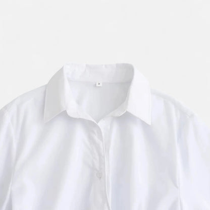 Masimon | Women’s Long‑Sleeve Kimono‑Style Blouse – Soft Breathable Fabric with Bow‑Tie Collar & Front Buttons
