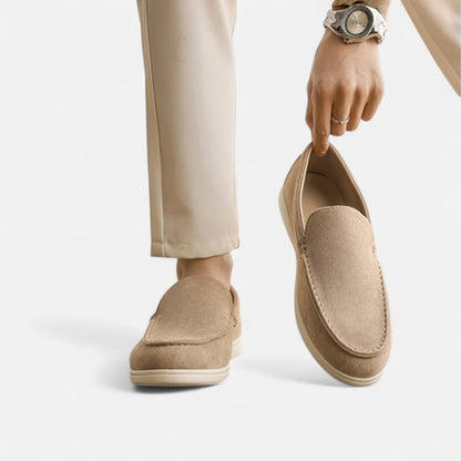 Masimon | Men’s Thick‑Sole Leather Trainers – British‑Style Low‑Top Casual Sneakers