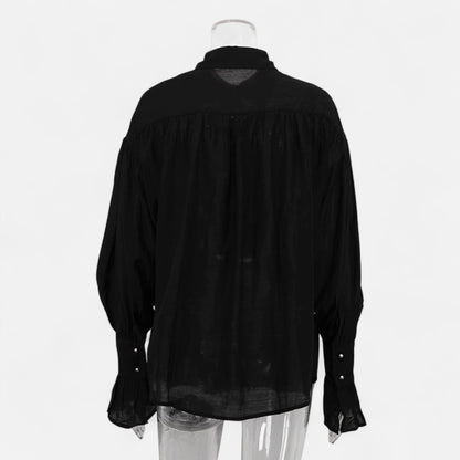 Masimon | Women’s Long‑Sleeve Turn‑Down Collar Blouse – Lightweight Breathable Fabric, Casual‑Chic Styling