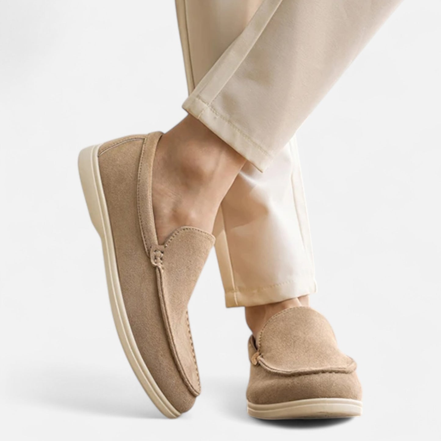 Masimon | Men’s Thick‑Sole Leather Trainers – British‑Style Low‑Top Casual Sneakers