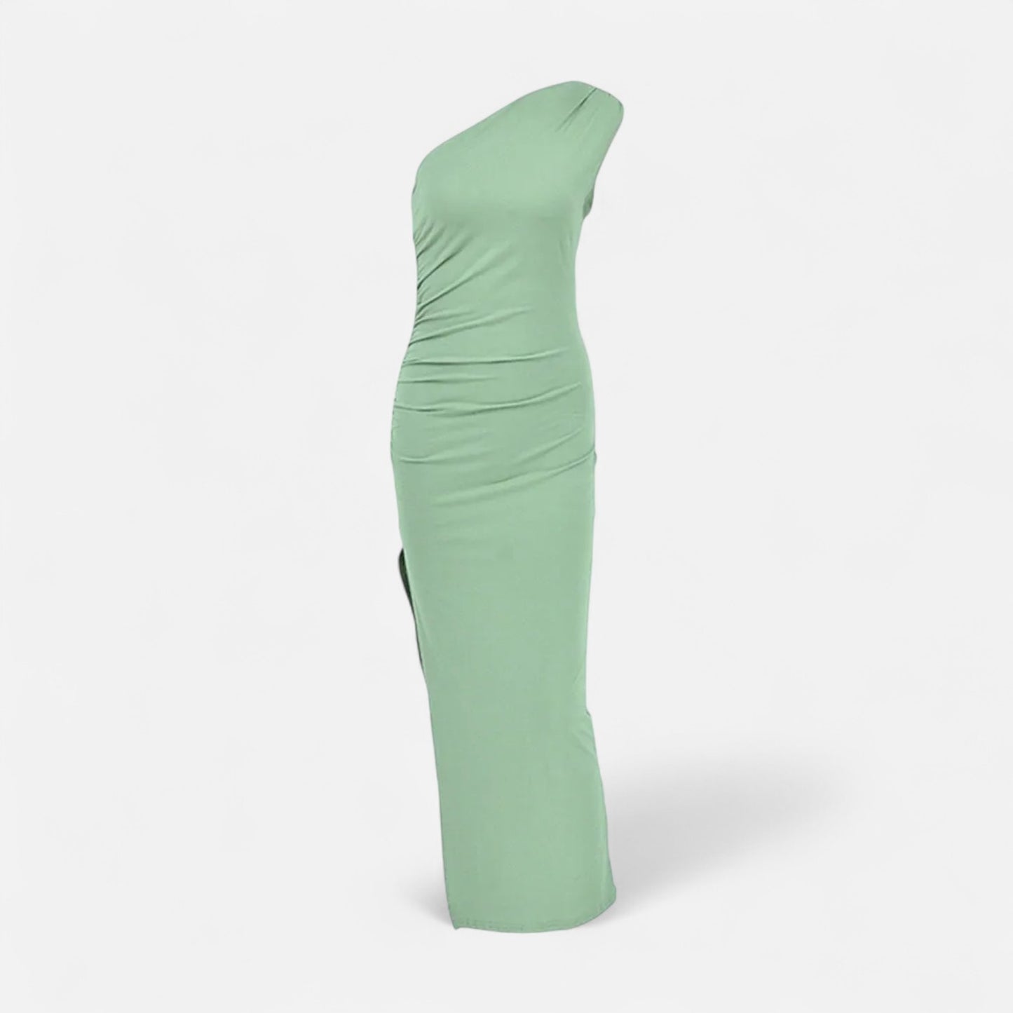 Masimon | Women's Maxi Dress – Irregular Ruched Design, Elegant Luxury for Party & Club