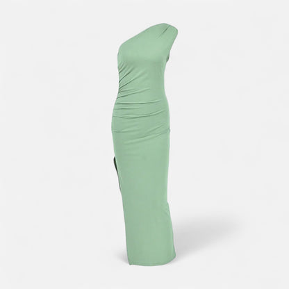 Masimon | Women's Maxi Dress – Irregular Ruched Design, Elegant Luxury for Party & Club