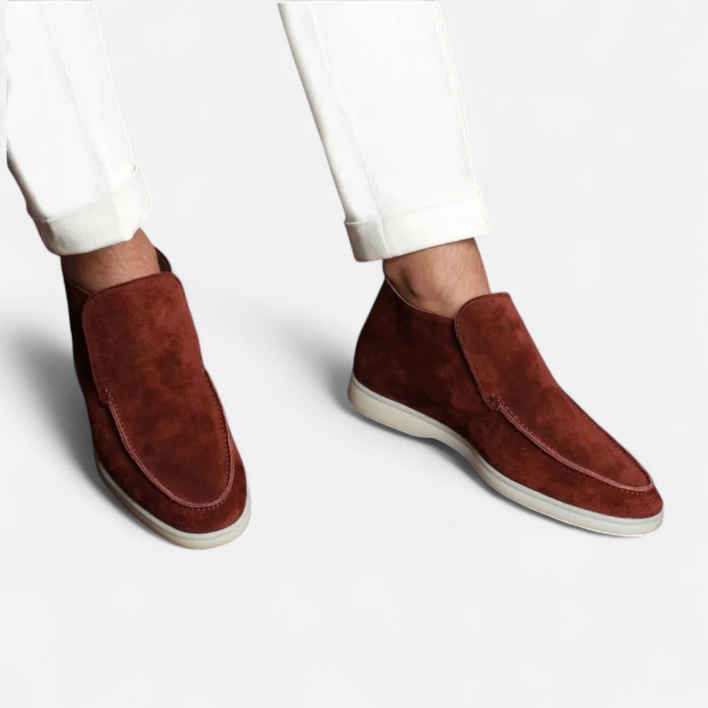 Masimon | Men’s European‑Style Leather Moccasin Loafers – Comfortable Casual Slip‑Ons