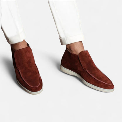 Masimon | Men’s European‑Style Leather Moccasin Loafers – Comfortable Casual Slip‑Ons