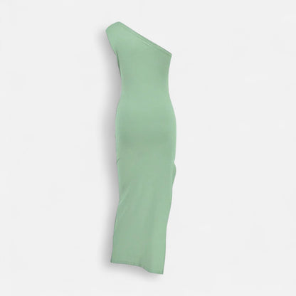 Masimon | Women's Maxi Dress – Irregular Ruched Design, Elegant Luxury for Party & Club