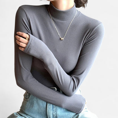 Masimon | Women’s Long Sleeve Sweater – Mid Neck Heritage Style