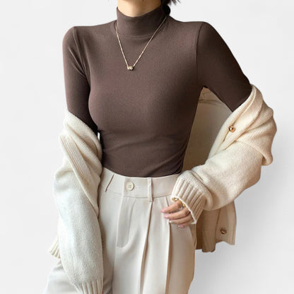 Masimon | Women’s Long Sleeve Sweater – Mid Neck Heritage Style