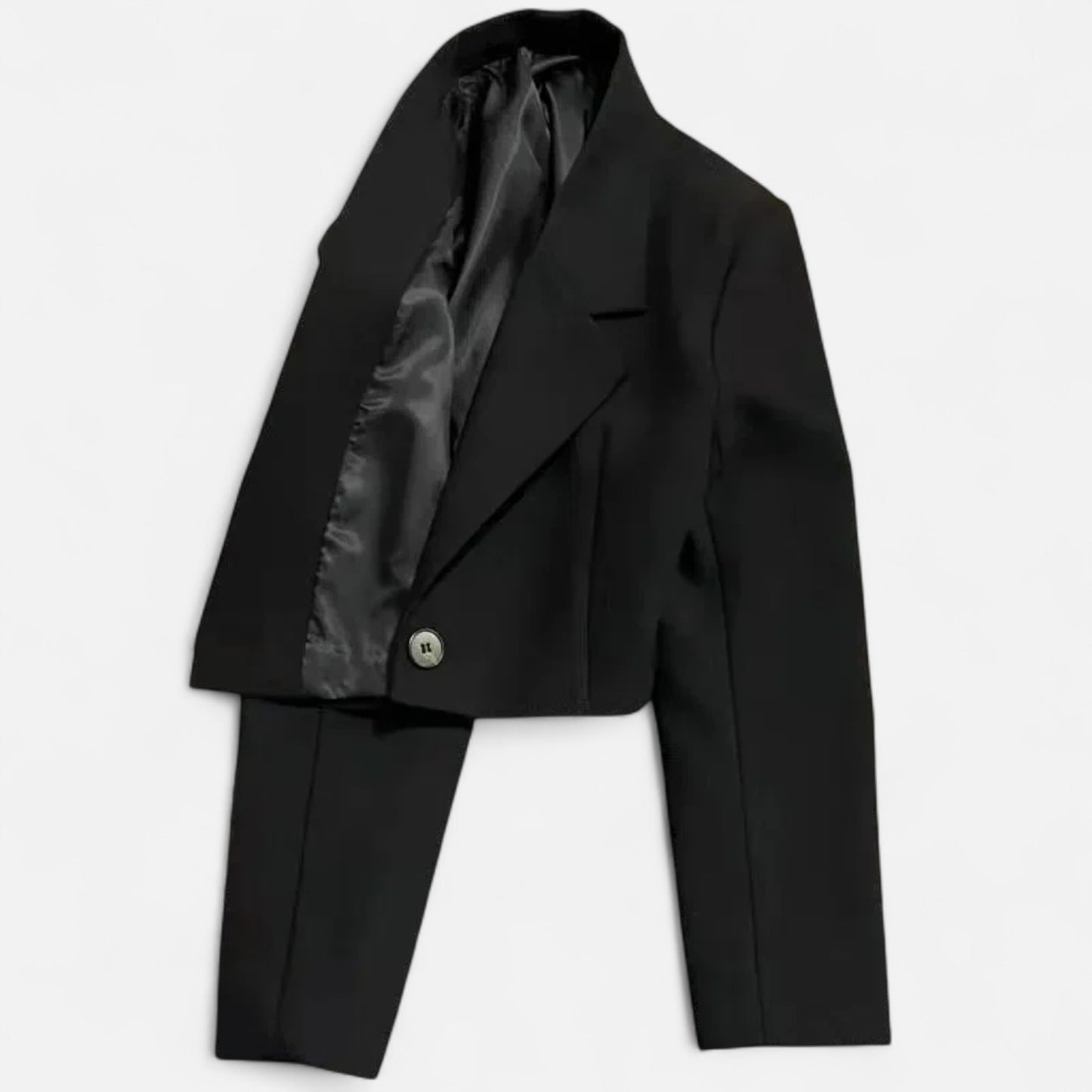 Masimon | Women’s Cropped Blazer – Notched Collar Elegance