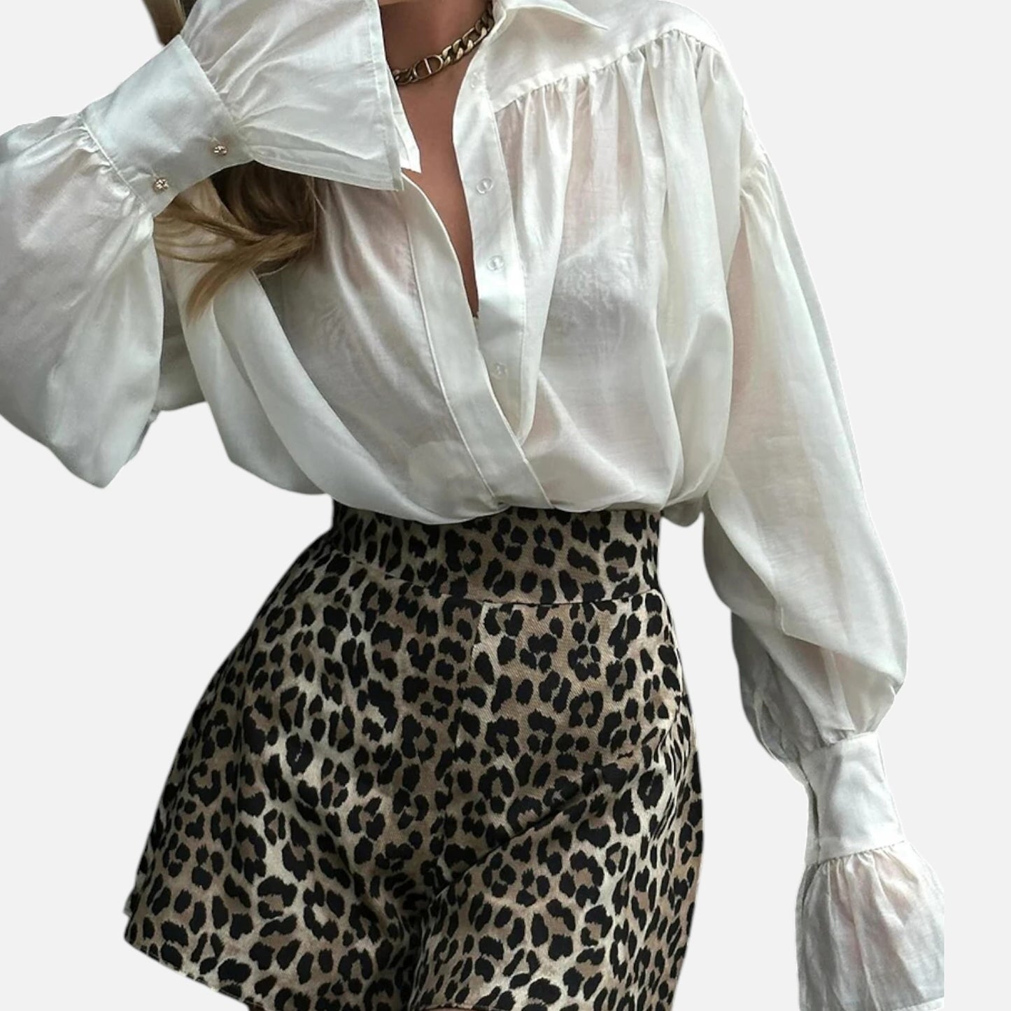 Masimon | Women’s Long‑Sleeve Turn‑Down Collar Blouse – Lightweight Breathable Fabric, Casual‑Chic Styling