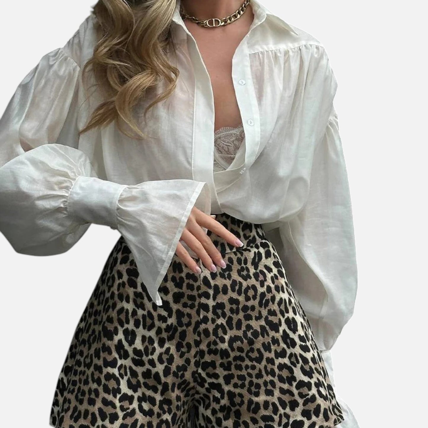 Masimon | Women’s Long‑Sleeve Turn‑Down Collar Blouse – Lightweight Breathable Fabric, Casual‑Chic Styling