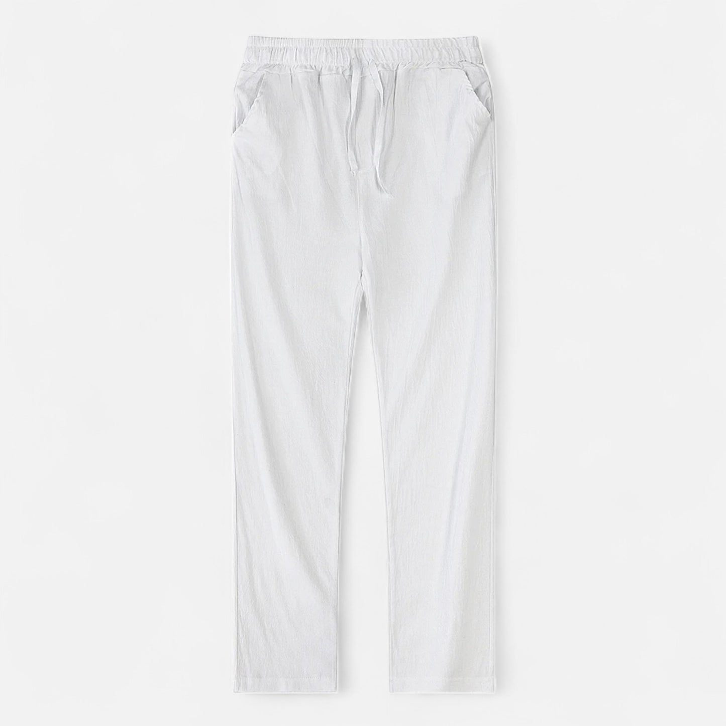 Masimon | Men’s Cotton‑Linen Autumn Trousers – Breathable Straight‑Leg Pants with Elastic Waist