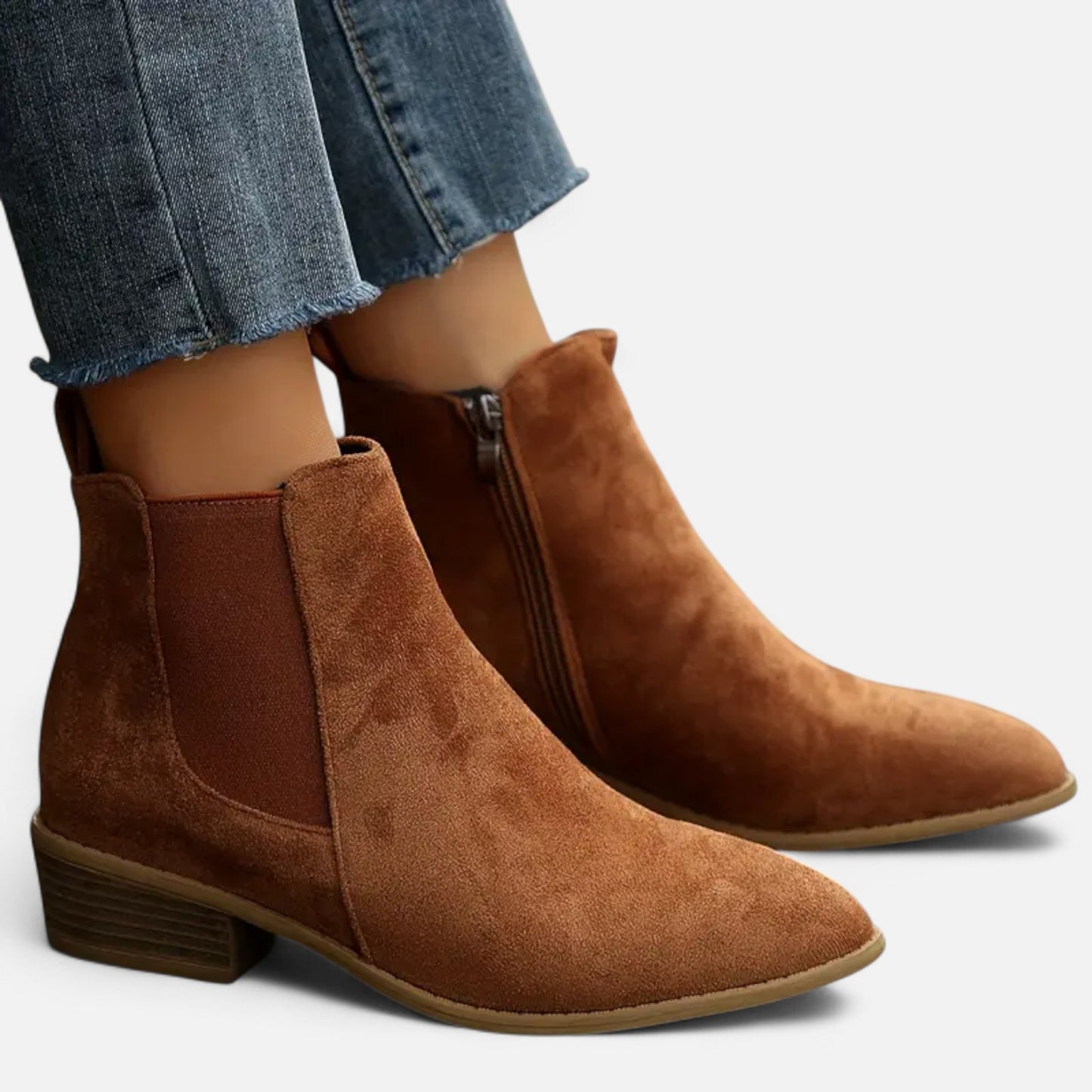 Masimon | Women’s Chelsea Boots – Chunky Heel Heritage Elegance