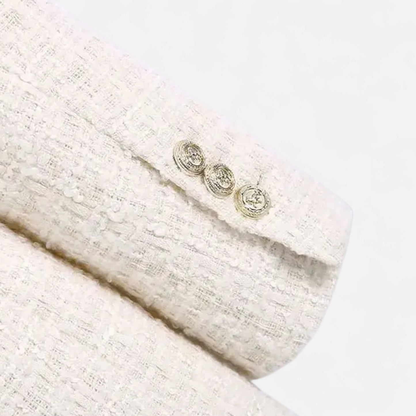 Masimon | Women’s Tweed Blazer – Vintage Double-Breasted Elegance