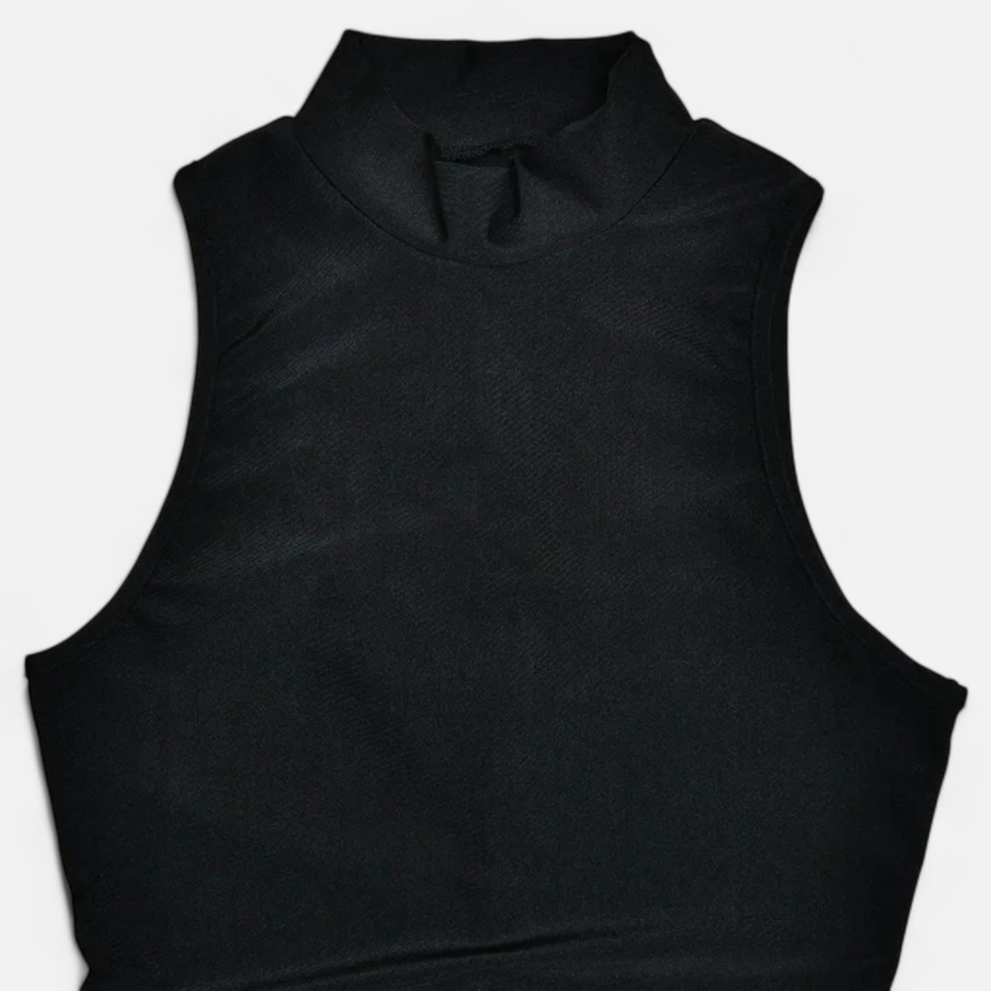 Masimon | Women's Mini-Sleeve Dress with High Neck – Elegant Ruched Design