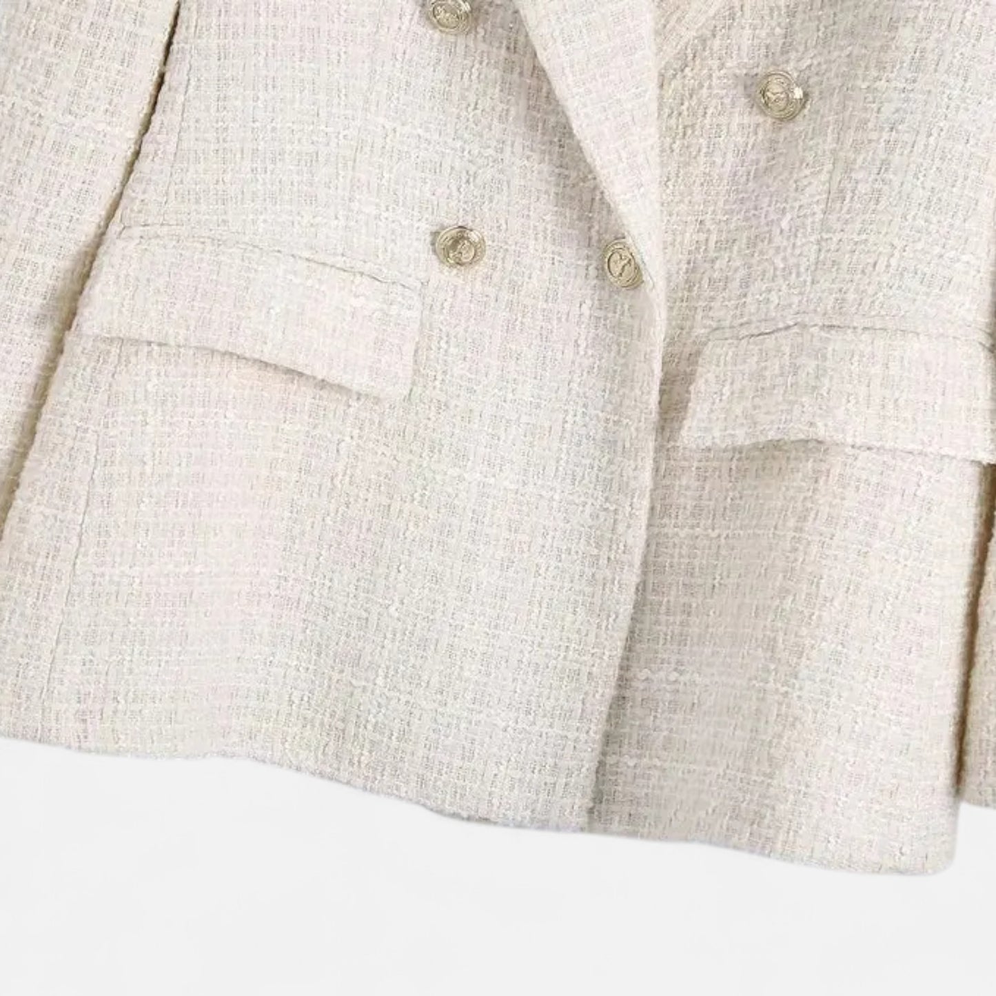 Masimon | Women’s Tweed Blazer – Vintage Double-Breasted Elegance