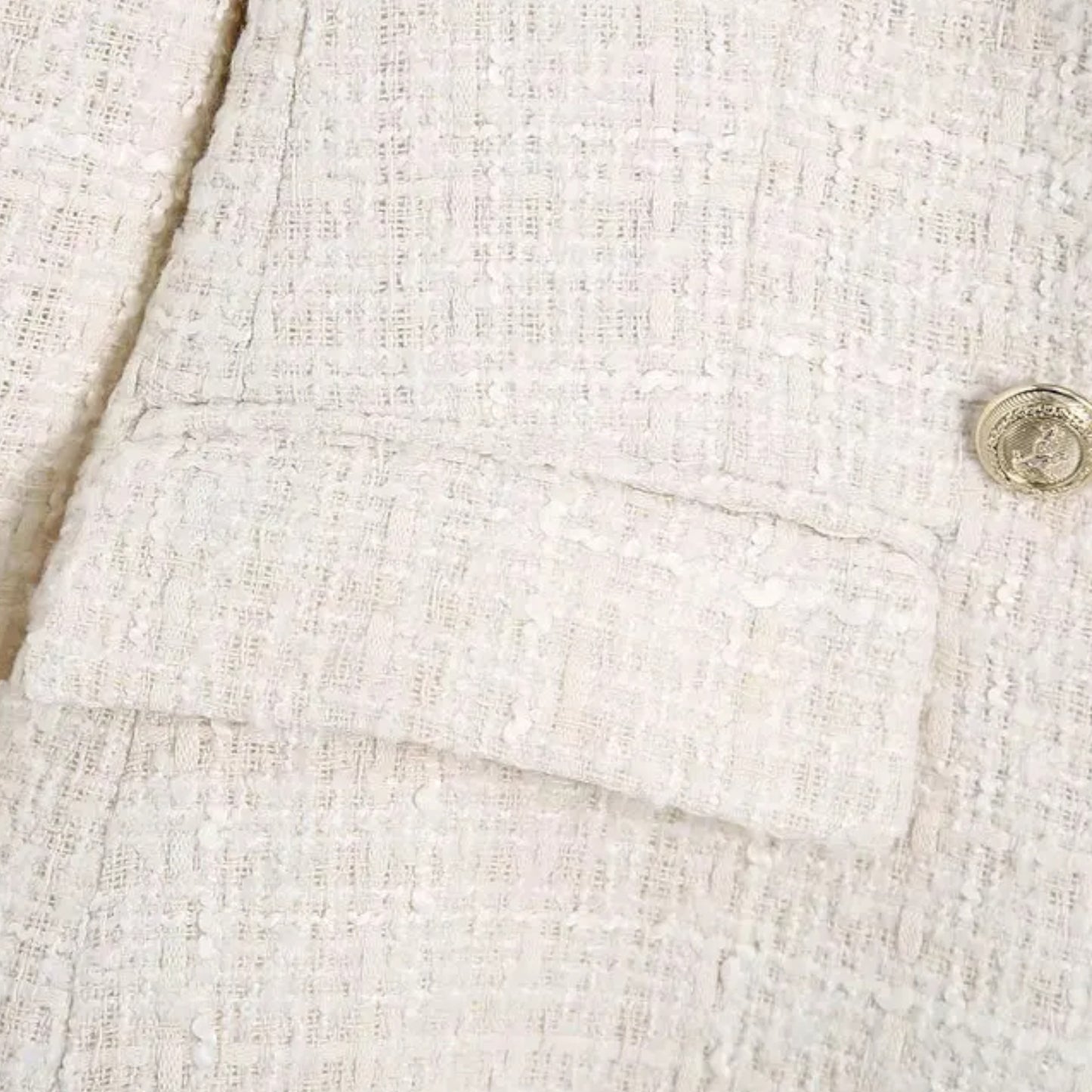 Masimon | Women’s Tweed Blazer – Vintage Double-Breasted Elegance