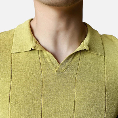 Masimon | Men’s Knitted Polo Shirt – Short‑Sleeve Summer Casual with Versatile Texture & Collar