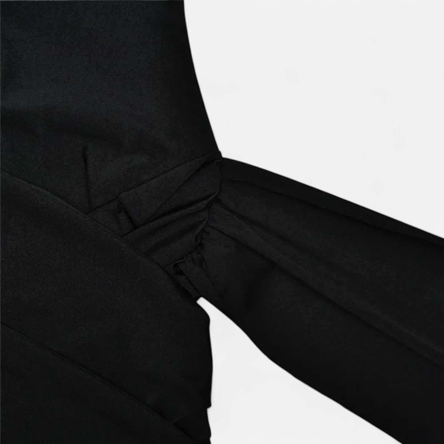 Masimon | Women's Mini-Sleeve Dress with High Neck – Elegant Ruched Design