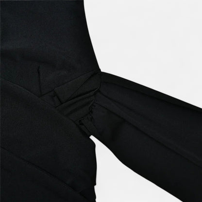 Masimon | Women's Mini-Sleeve Dress with High Neck – Elegant Ruched Design