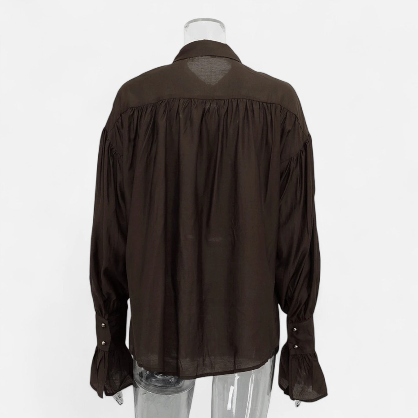 Masimon | Women’s Long‑Sleeve Turn‑Down Collar Blouse – Lightweight Breathable Fabric, Casual‑Chic Styling