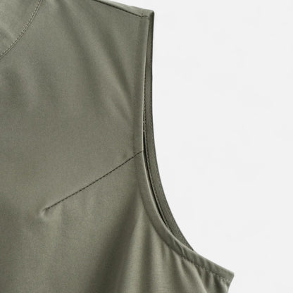 Masimon | Women’s Pleated Zipped Midi Dress – Sleeveless Bodycon Summer Party Dress