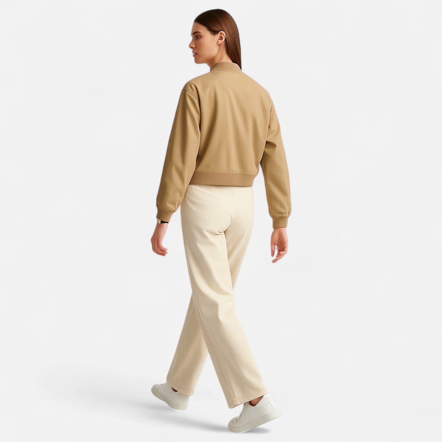 Masimon | Women’s Bomber Jacket – Heritage Solid Elegance