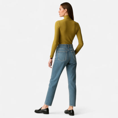 Masimon | Women’s Long Sleeve Sweater – Mid Neck Heritage Style