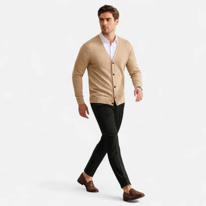 Masimon | Men’s Cardigan – V-Neck Heritage Knitwear