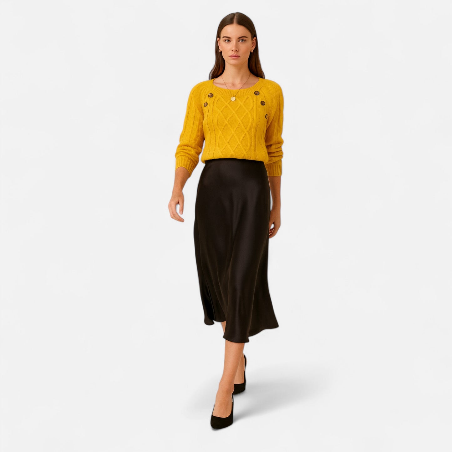 Masimon | Women’s Long Skirt – High-Waist Heritage Elegance