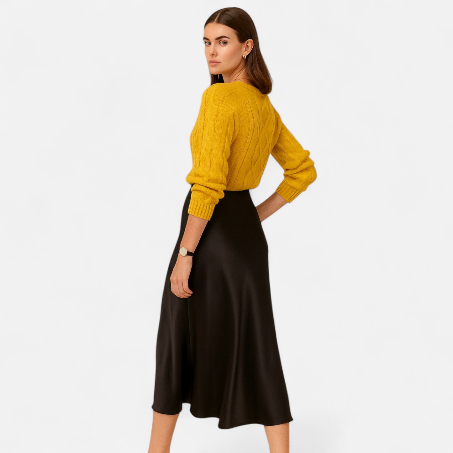 Masimon | Women’s Long Skirt – High-Waist Heritage Elegance