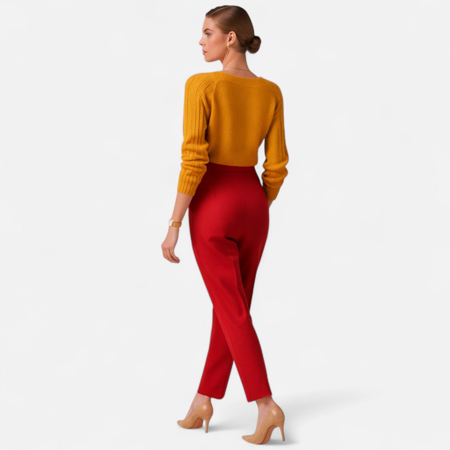 Masimon | Women’s Pencil Trousers – High-Waist Heritage Elegance