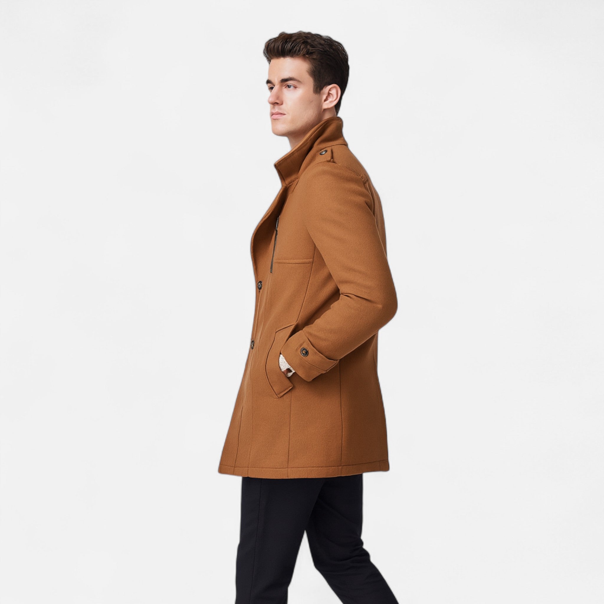Masimon | Men’s Wool Trench Coat – Timeless Heritage Elegance