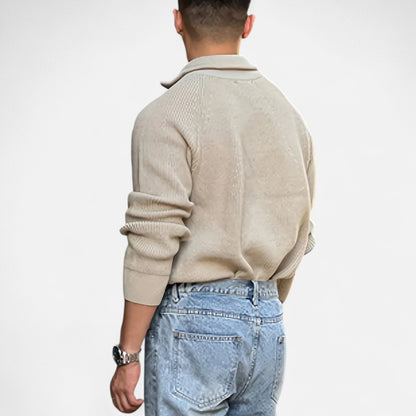 Masimon | Men’s Knit Sweater – Full-Zip Thick Heritage Style