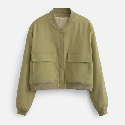 Masimon | Women’s Bomber Jacket – Heritage Solid Elegance
