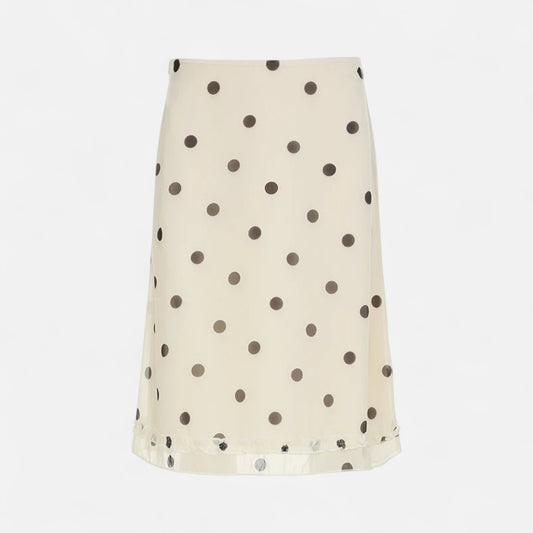 Masimon | Women’s Elegant Skirt – Polka Dot Timeless Charm