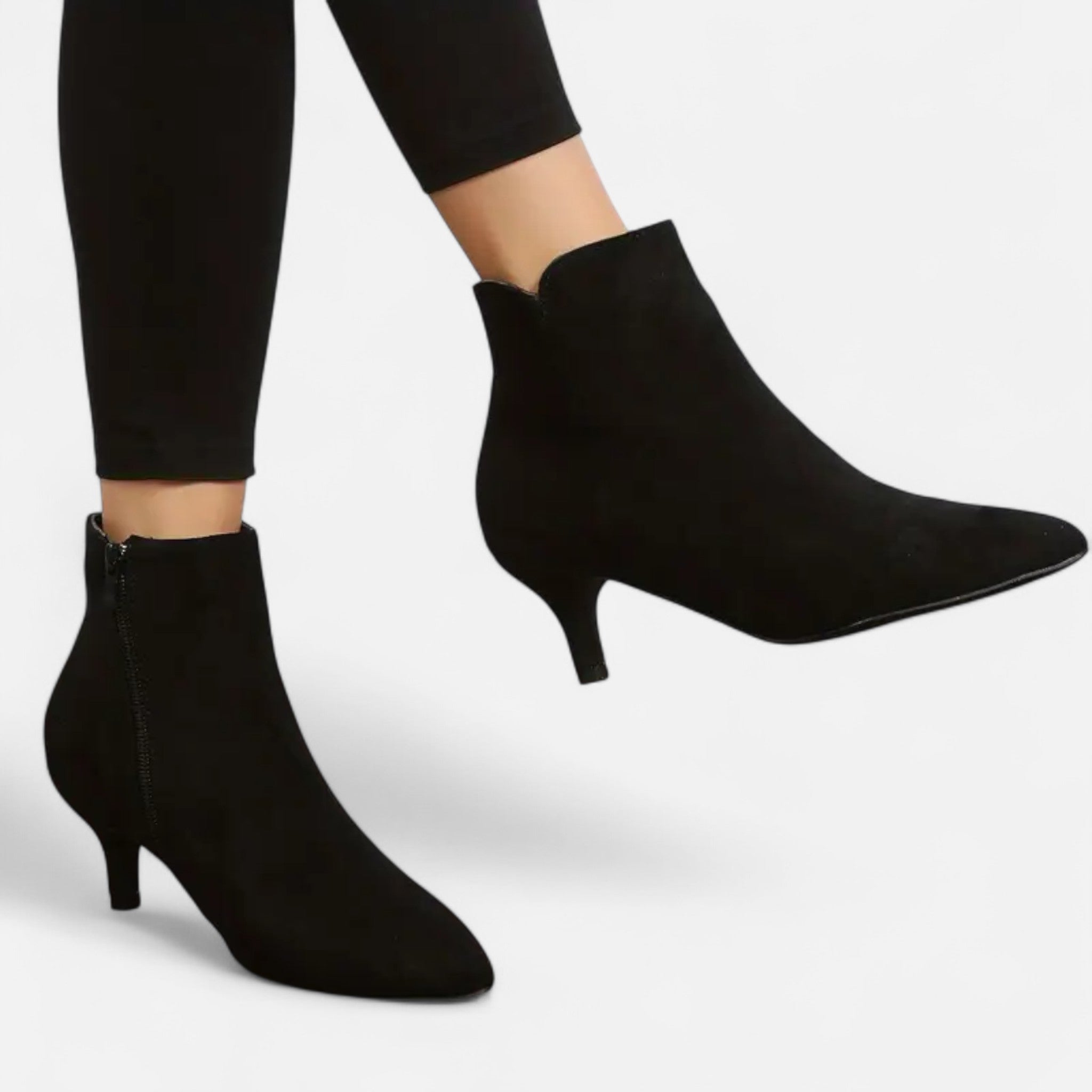 Masimon | Women’s Ankle Boots – Elegant Black Side-Zip Style