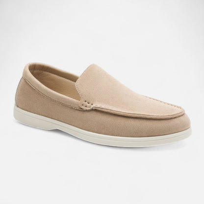 Masimon | Men’s Thick‑Sole Leather Trainers – British‑Style Low‑Top Casual Sneakers