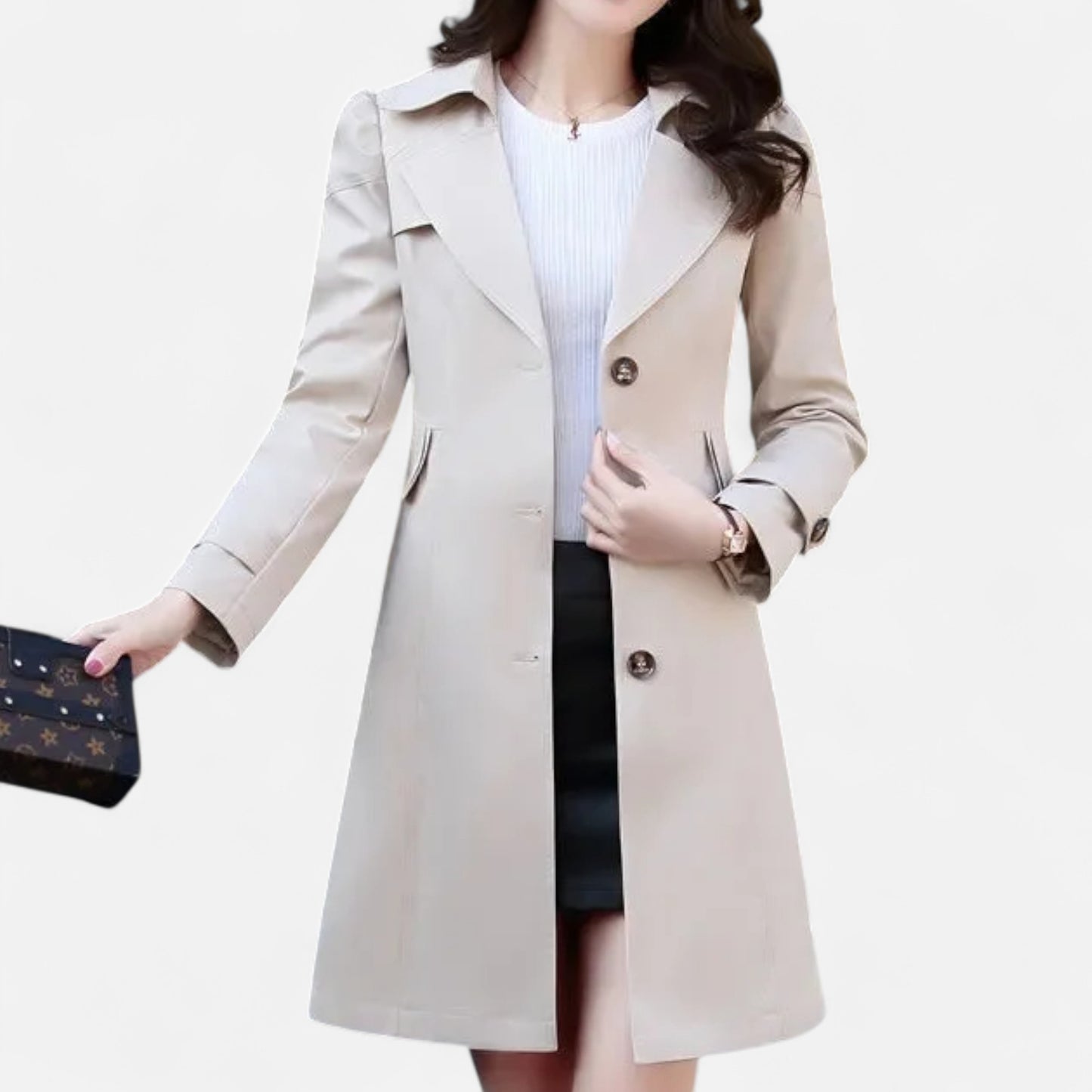 Masimon | Women’s Trench Coat – Mid-Length Heritage Elegance