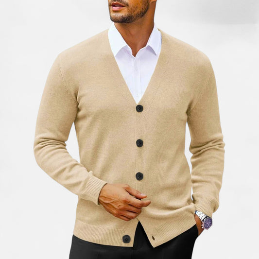 Masimon | Men’s Cardigan – V-Neck Heritage Knitwear