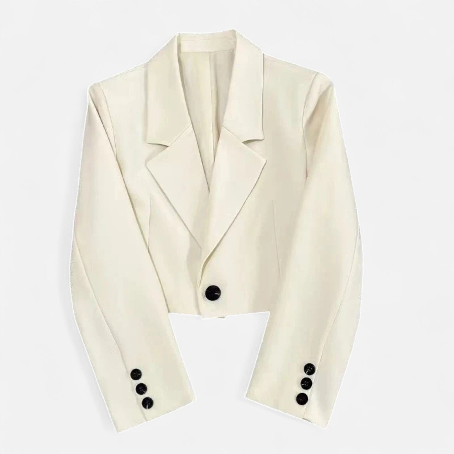 Masimon | Women’s Cropped Blazer – Notched Collar Elegance