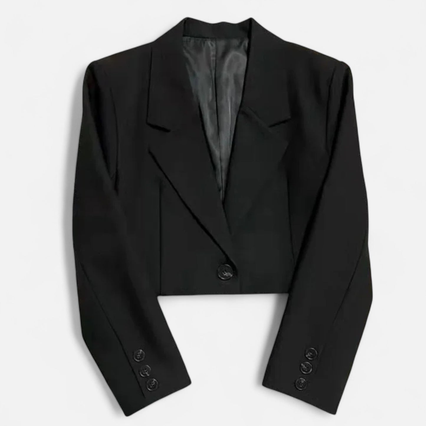Masimon | Women’s Cropped Blazer – Notched Collar Elegance