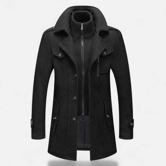 Masimon | Men’s Wool Trench Coat – Timeless Heritage Elegance