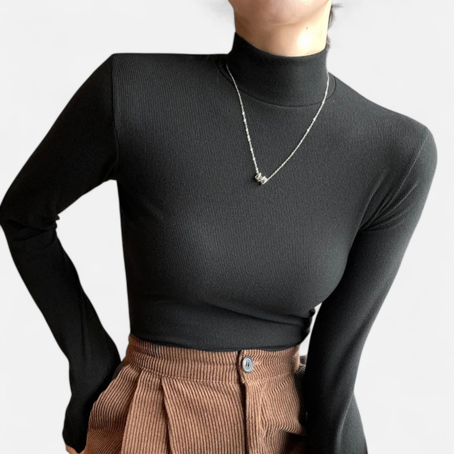 Masimon | Women’s Long Sleeve Sweater – Mid Neck Heritage Style