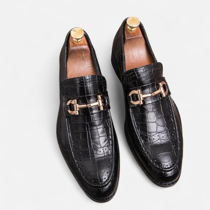 Masimon | Men’s Patent‑Leather Pointed Slip‑On Loafers – Sophisticated Business‑Casual Footwear