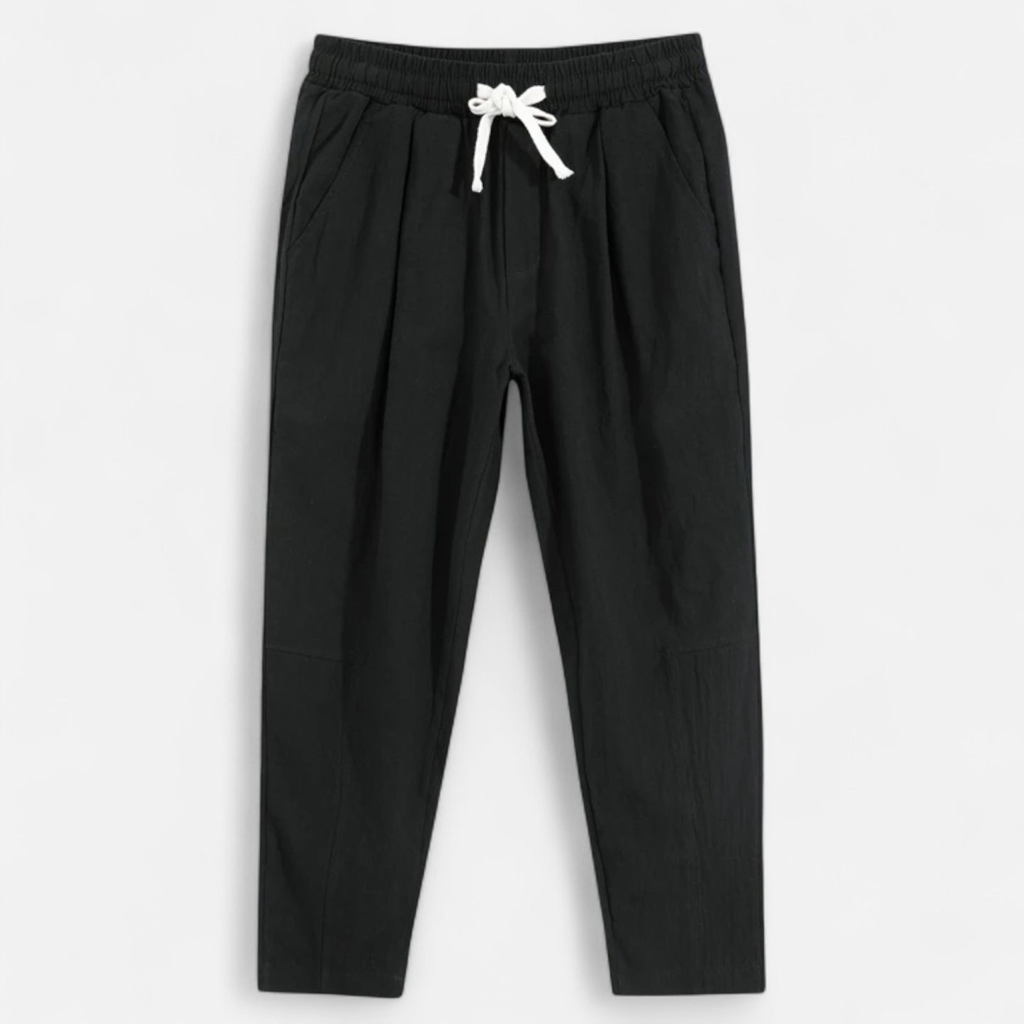 Masimon | Men’s Loosely-Fitted Cotton‑Linen Casual Trousers – Breathable Straight-Leg with Elastic Waist