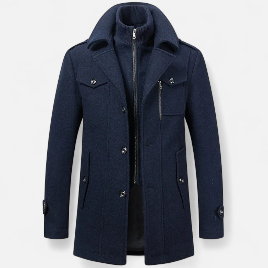 Masimon | Men’s Wool Trench Coat – Timeless Heritage Elegance