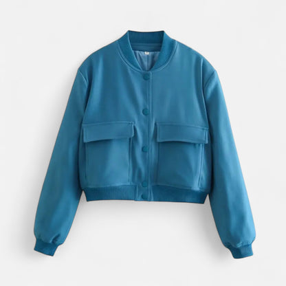Masimon | Women’s Bomber Jacket – Heritage Solid Elegance