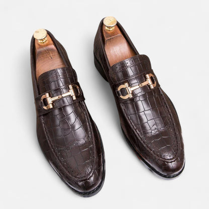 Masimon | Men’s Patent‑Leather Pointed Slip‑On Loafers – Sophisticated Business‑Casual Footwear
