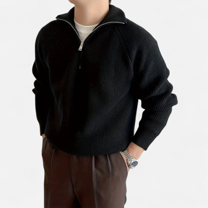 Masimon | Men’s Knit Sweater – Full-Zip Thick Heritage Style